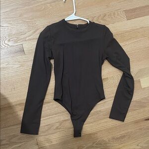Oh Polly Chocolate Long Sleeve Bodysuit